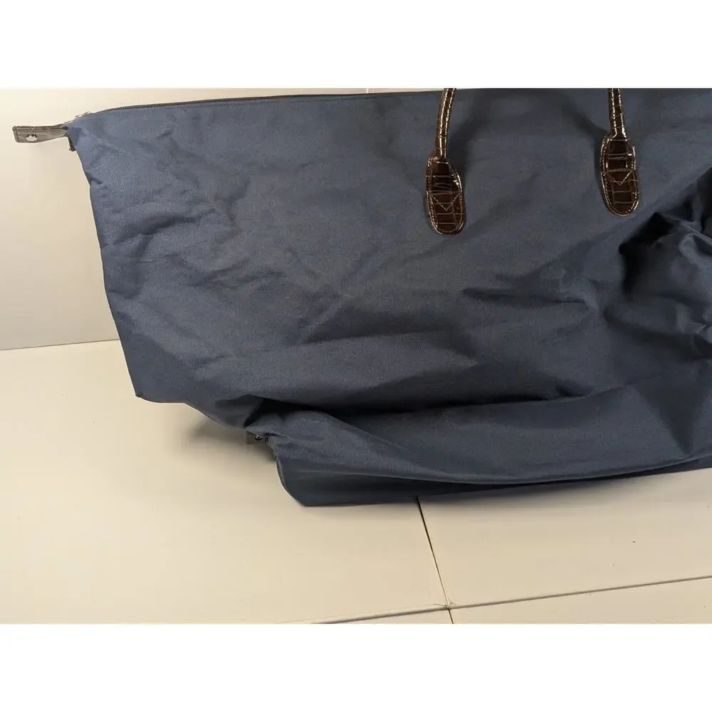 Large Rolling Garment Bag Wheeled Travel Luggage Blue Suit Dress Carry On Tote